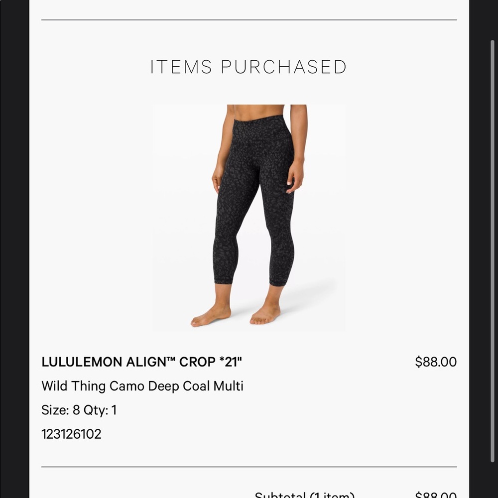 Lululemon align crop 21